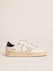 Men's Stardan with star in ice-gray suede and blu-navy heel tab