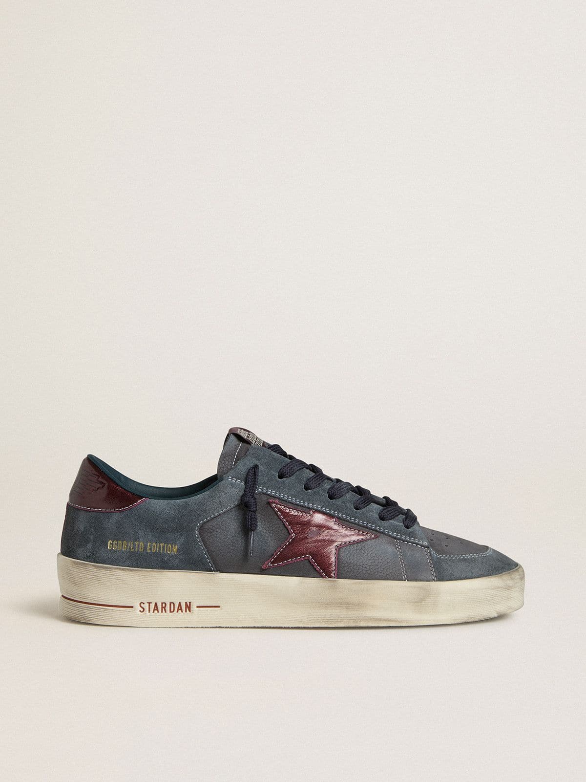 Men's Stardan LTD in anthracite nubuck and blue suede with metallic leather star