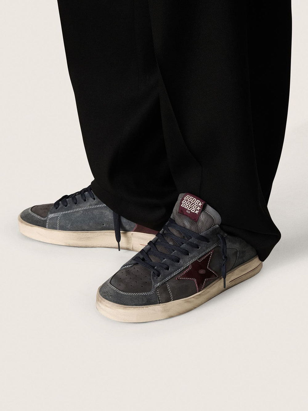 Men's Stardan LTD in anthracite nubuck and blue suede with metallic leather star