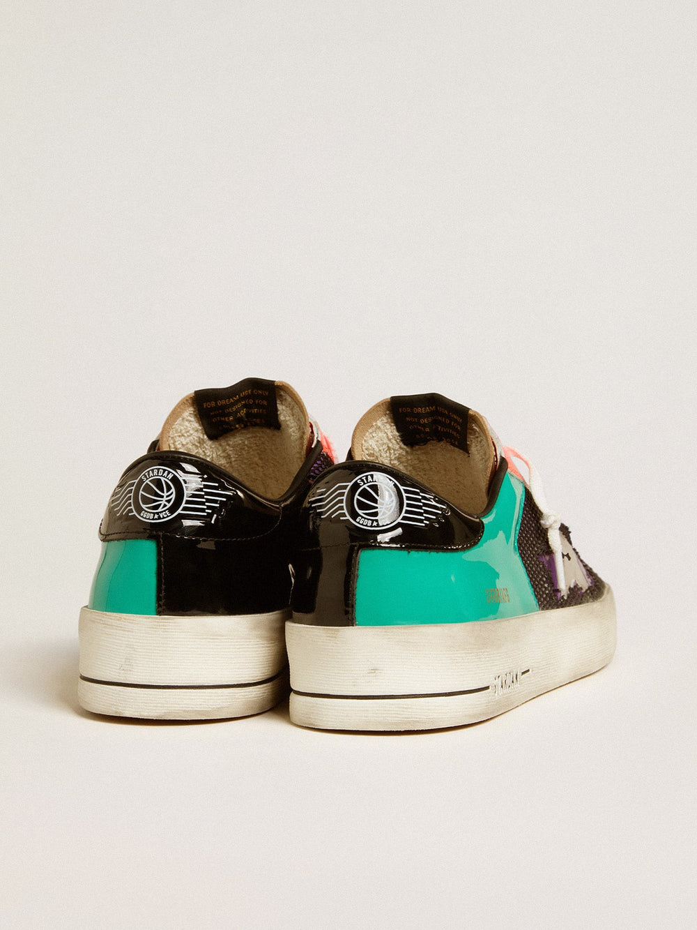 Men's Stardan LAB in patent leather and mesh with rubber star