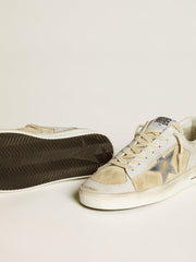 Men's Stardan in nubuck and crackle leather with silver metallic leather star