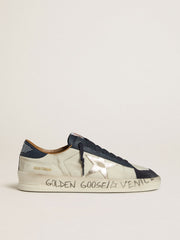 Men's Stardan in nubuck with metallic leather star and blue nappa heel tab