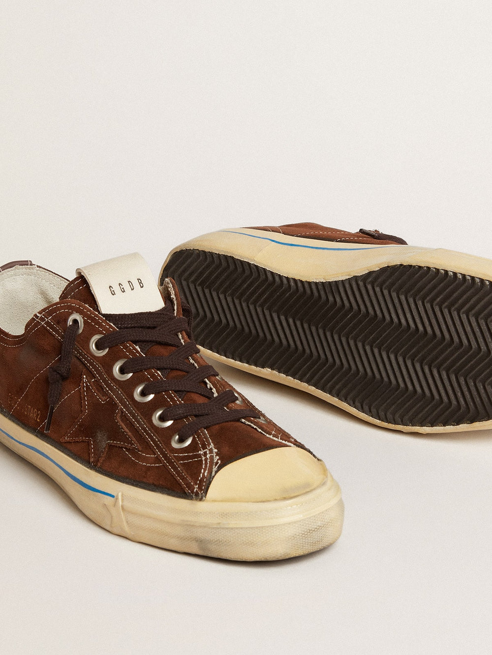 Men's V-Star LTD sneakers in dark brown suede with tone-on-tone star