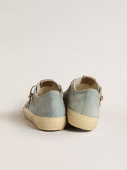 Men's V-Star in light blue canvas with dove-gray leather star