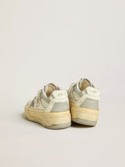 Men’s Forty2 in white leather with laces with Swarovski crystals and gray TPU star