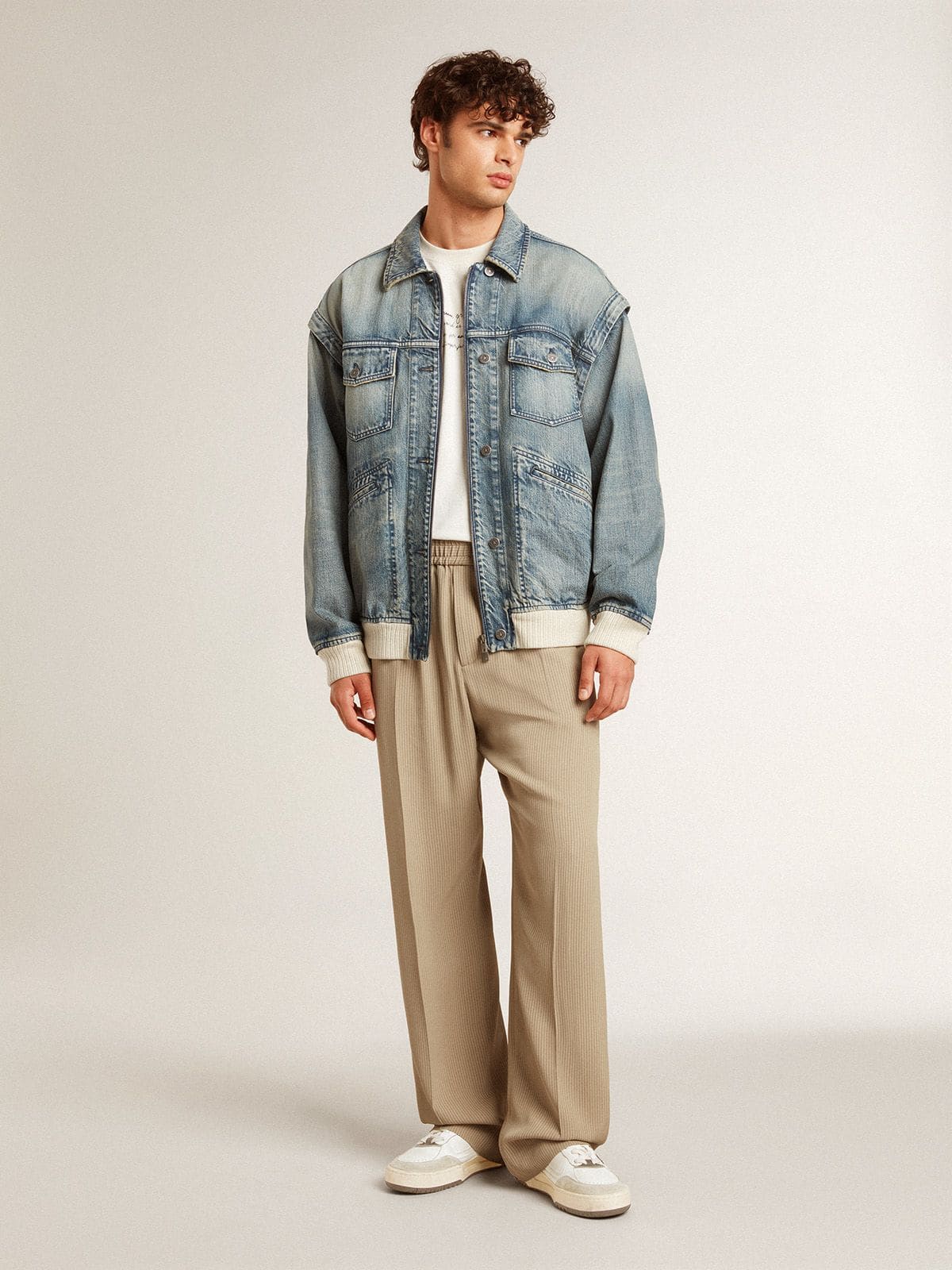 Men’s Forty2 with pink star and white leather heel tab