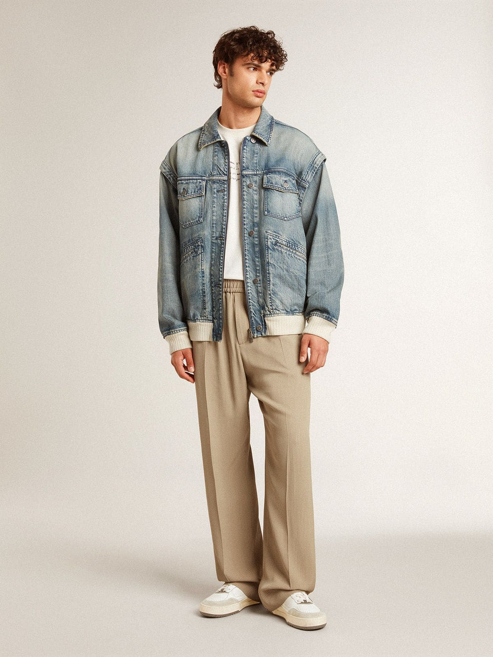 Men’s Forty2 with pink star and white leather heel tab