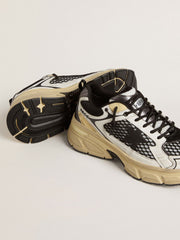 Men’s Lightstar in white leather and black mesh with black TPU star