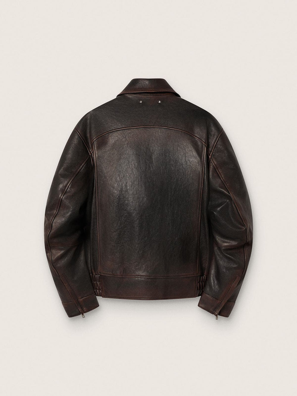 Men’s bomber jacket in burgundy nappa leather