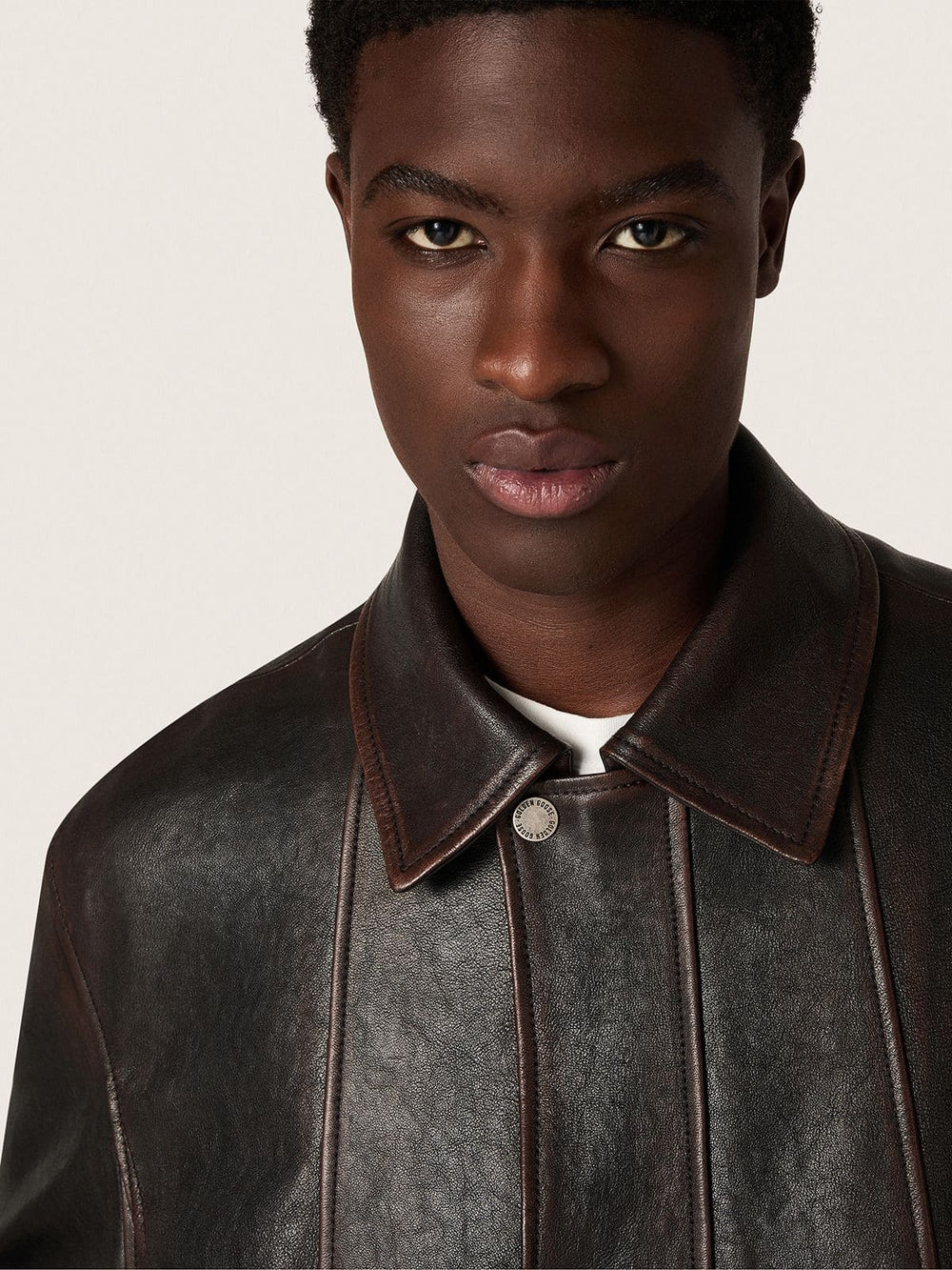 Men’s bomber jacket in burgundy nappa leather