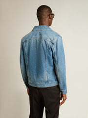 Men's denim jacket with medium wash