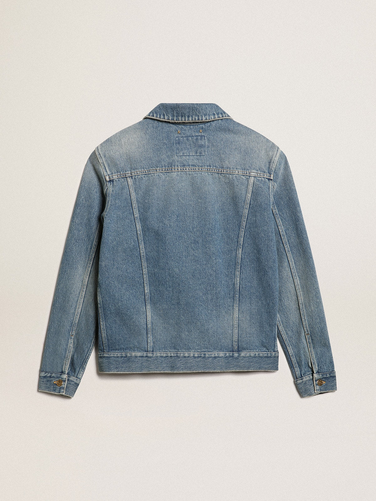 Men's denim jacket with medium wash