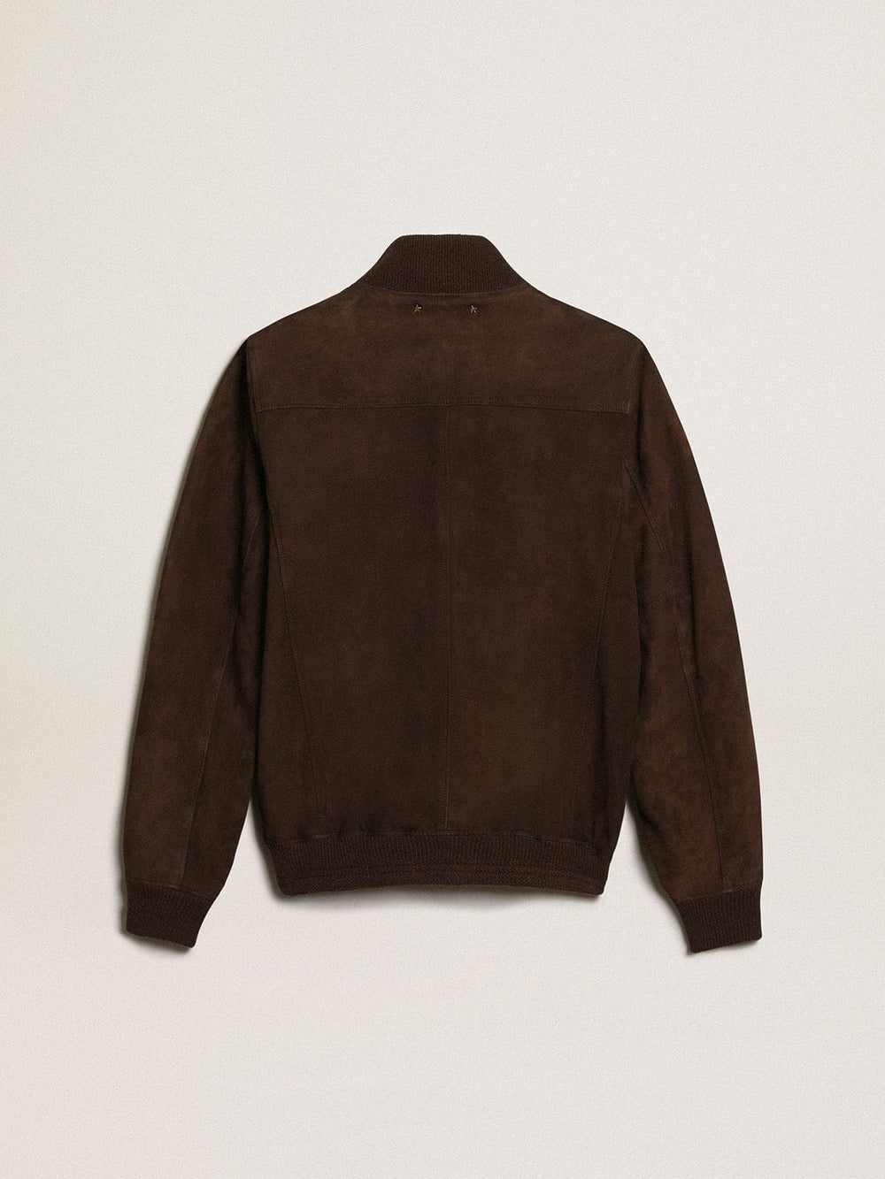 Golden Collection flight jacket in dark brown suede
