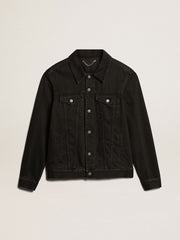 Men’s black one-wash denim jacket