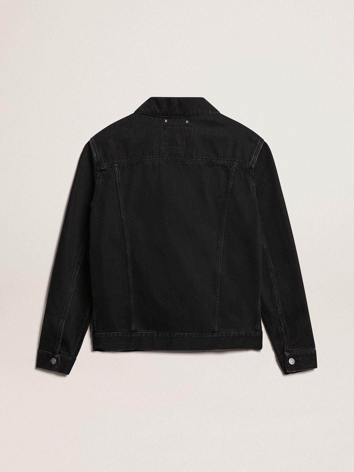 Men’s black one-wash denim jacket
