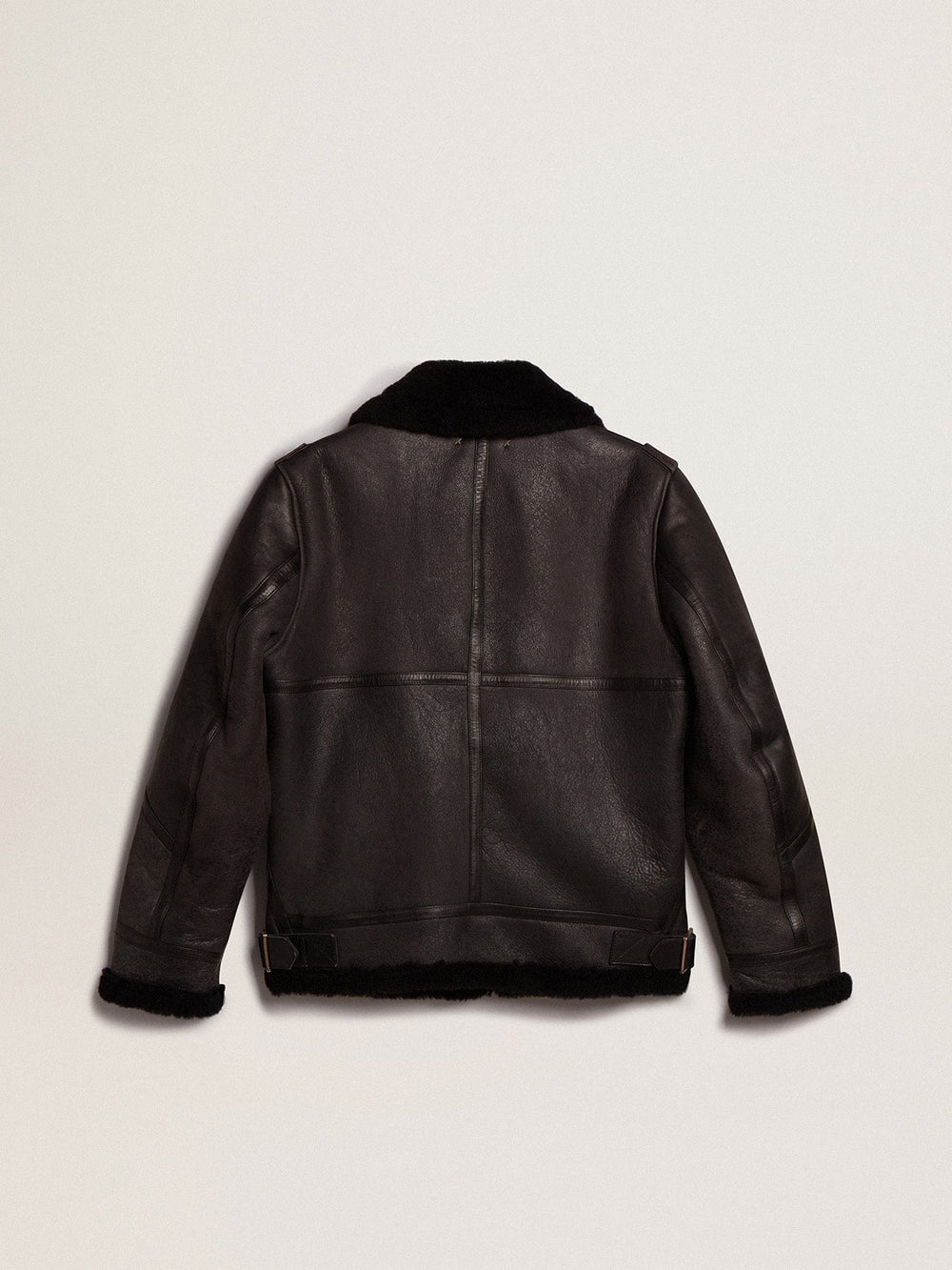 Black sheepskin jacket