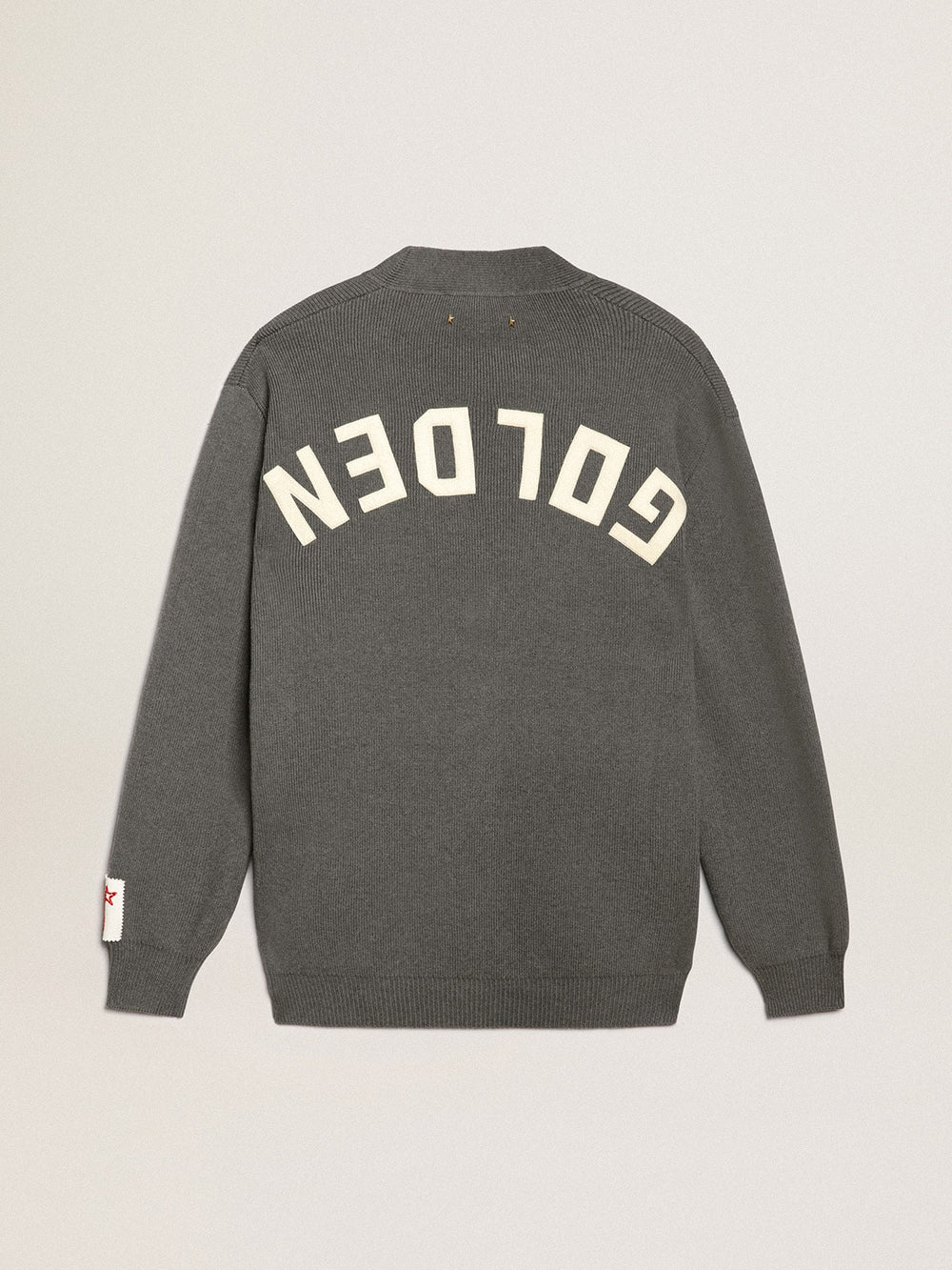 Men's grey cotton cardigan with buttons Golden Goose