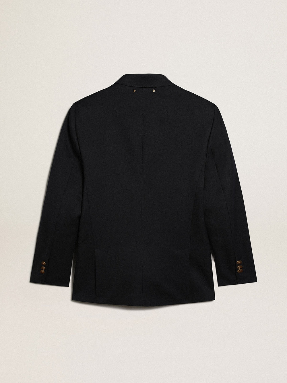 Men's double-breasted blazer in dark blue