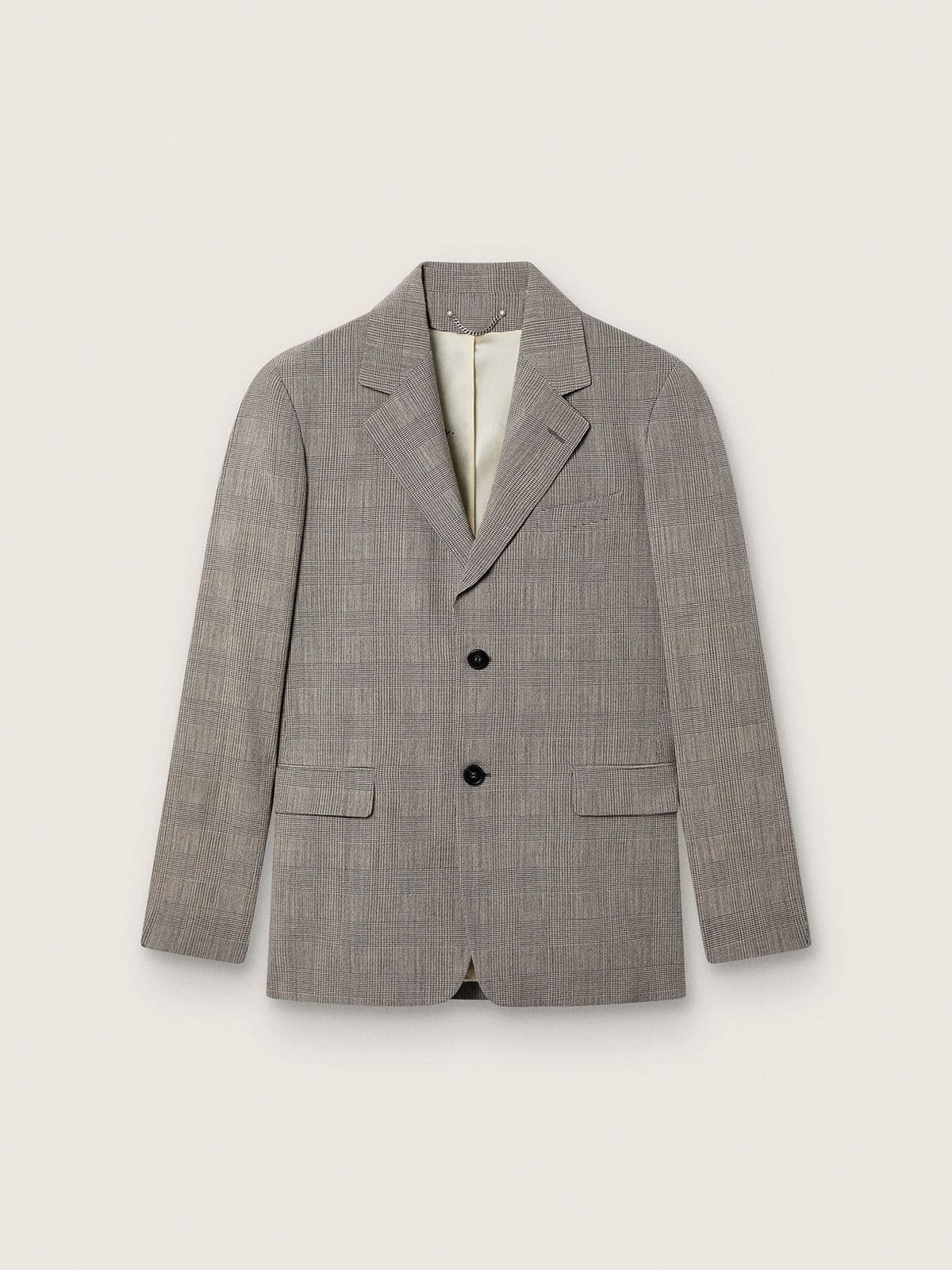 Men's jacket in gray Prince of Wales check wool