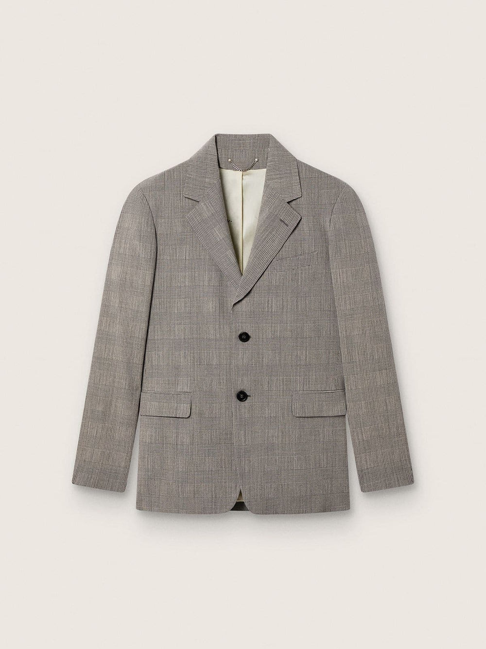 Men's jacket in gray Prince of Wales check wool