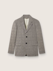 Men's jacket in gray Prince of Wales check wool