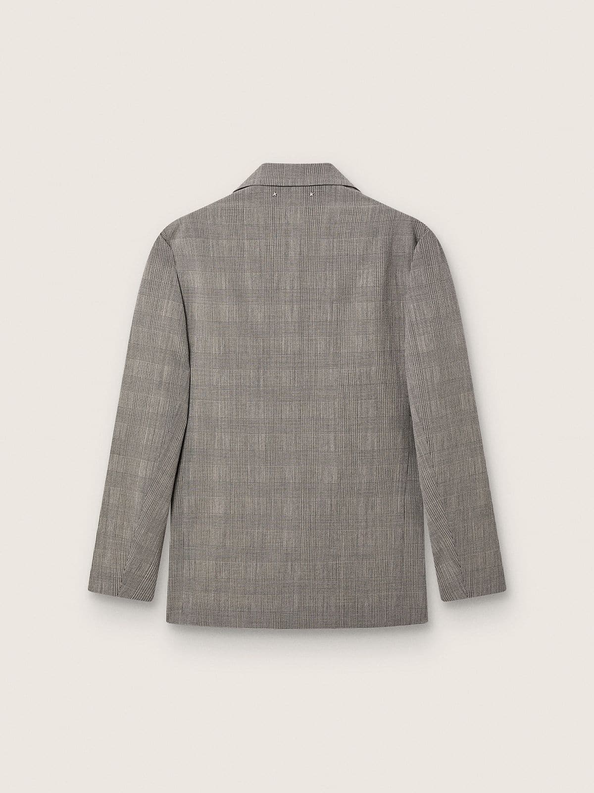 Men's jacket in gray Prince of Wales check wool