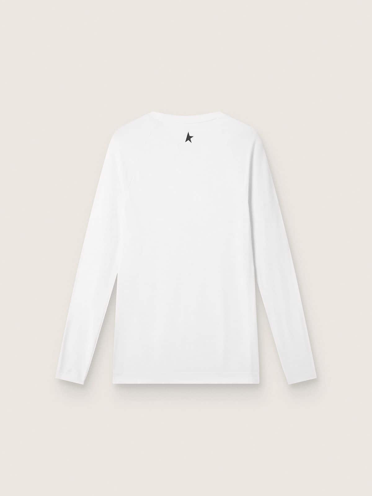 Men's white long-sleeve sports top