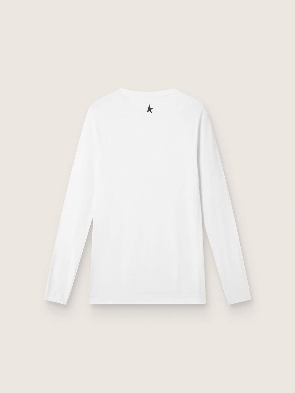 Men's white long-sleeve sports top