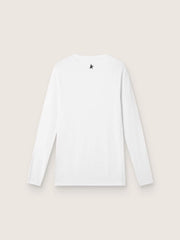 Men's white long-sleeve sports top