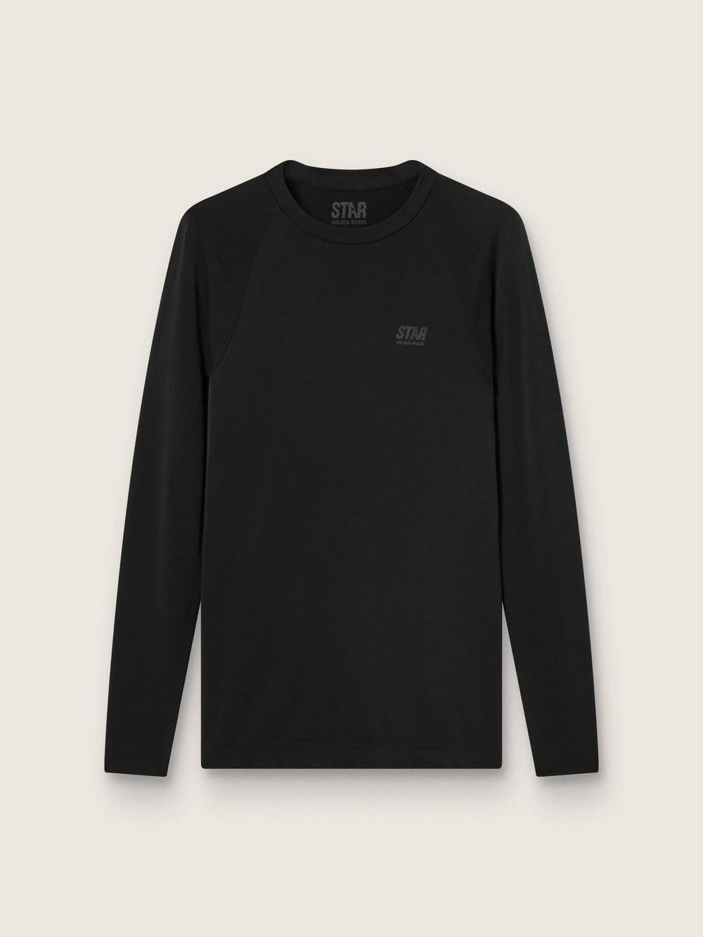 Men's black long-sleeve sports top