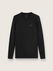 Men's black long-sleeve sports top