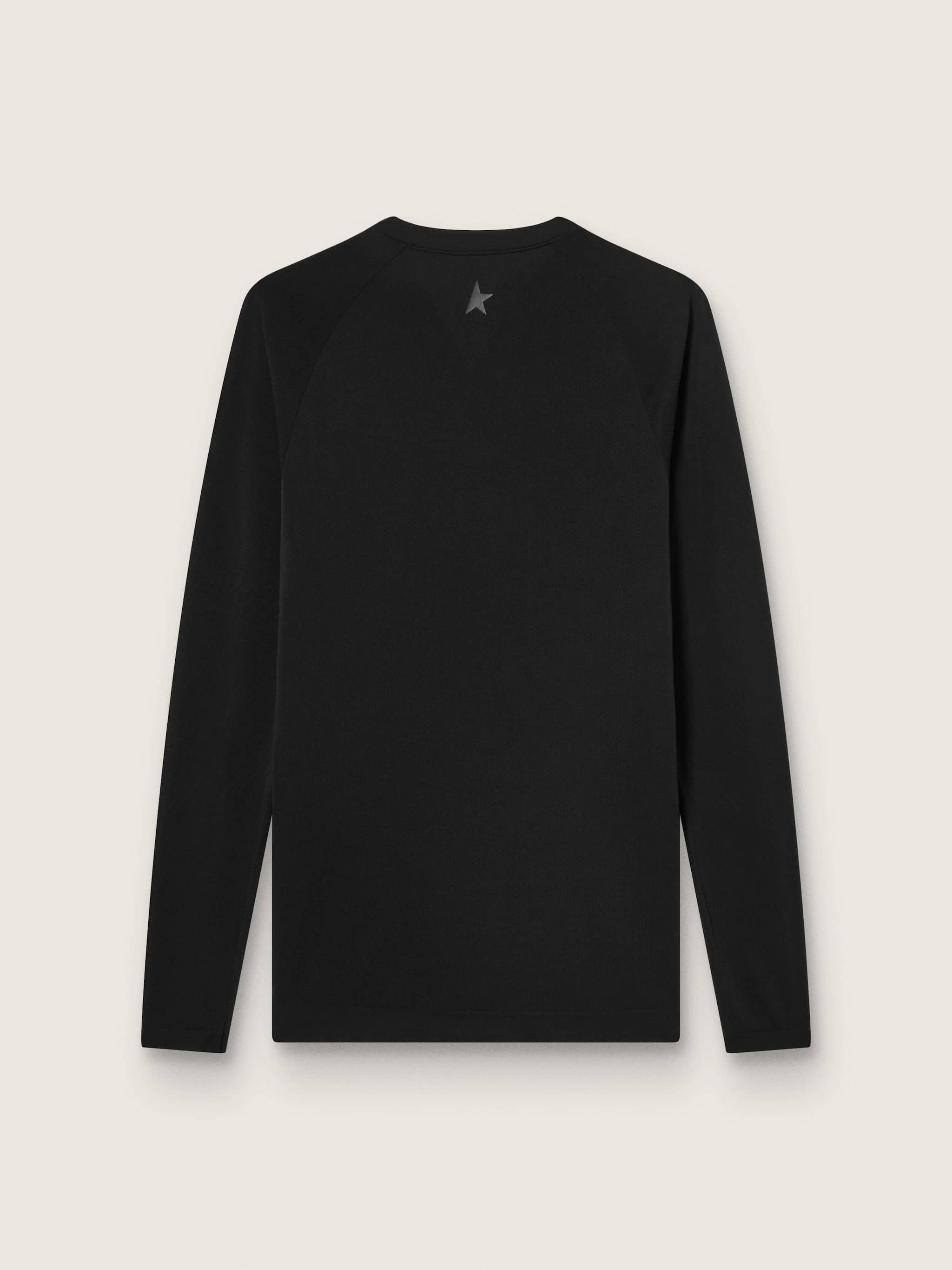 Men's black long-sleeve sports top