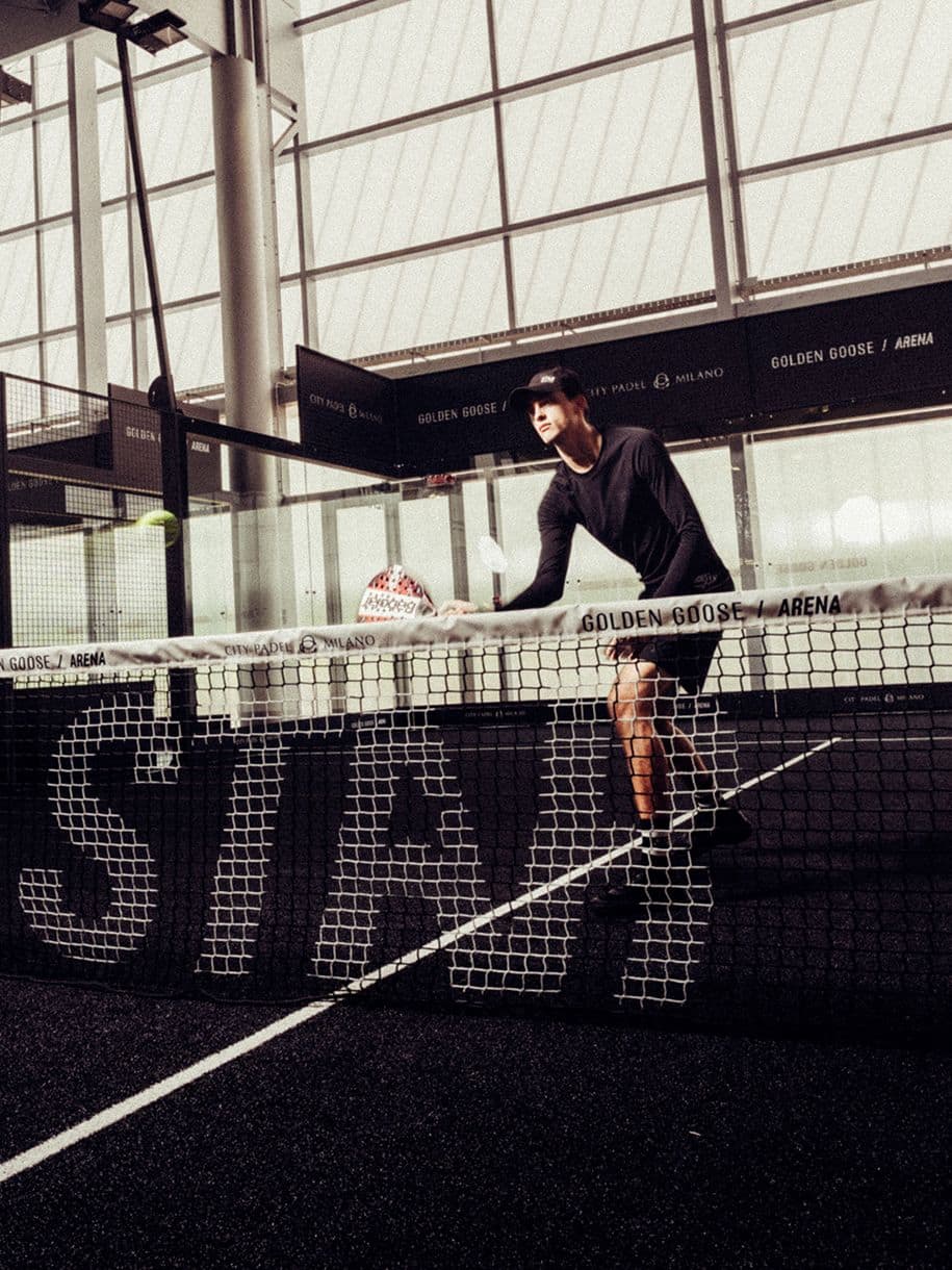 Men's black long-sleeve sports top