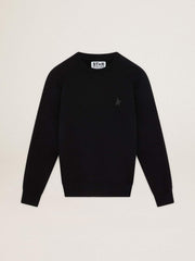 Black Archibald Star Collection sweatshirt with tone-on-tone star on the front