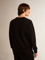 Black Archibald Star Collection sweatshirt with tone-on-tone star on the front