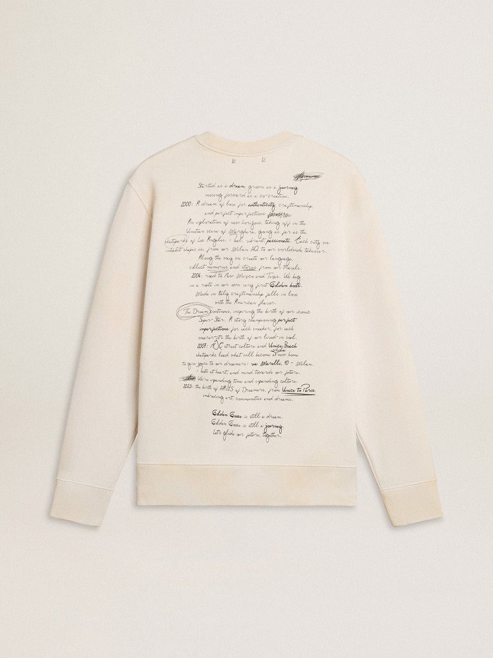 Men's sweatshirt in worn white with print