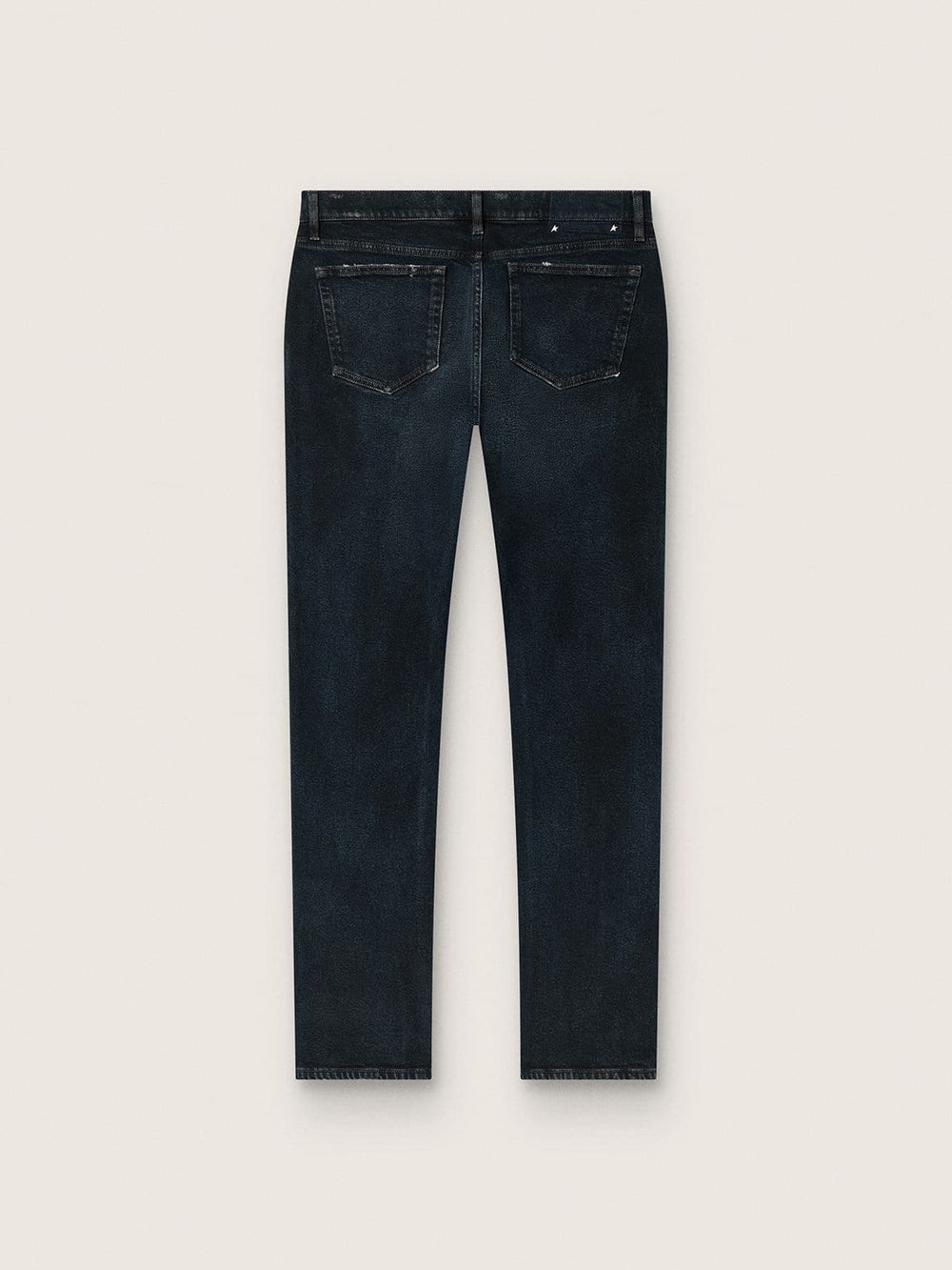 Men’s slim-fit jeans in dark indigo stretch denim