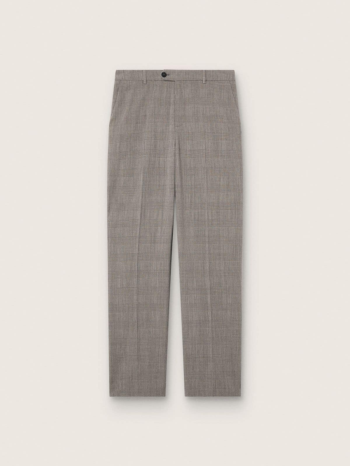 Men’s slim-fit pants in gray Prince of Wales check