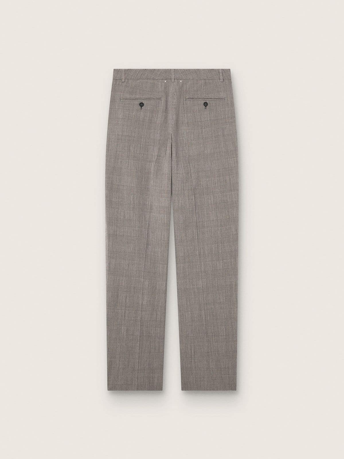Men’s slim-fit pants in gray Prince of Wales check