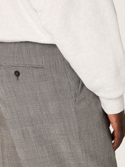 Men’s slim-fit pants in gray Prince of Wales check
