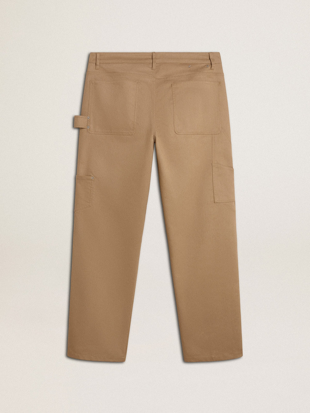 Men's beige pants with patches