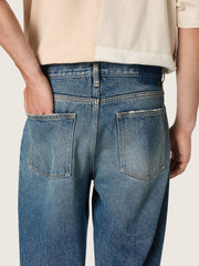 Blue medium wash loose jeans