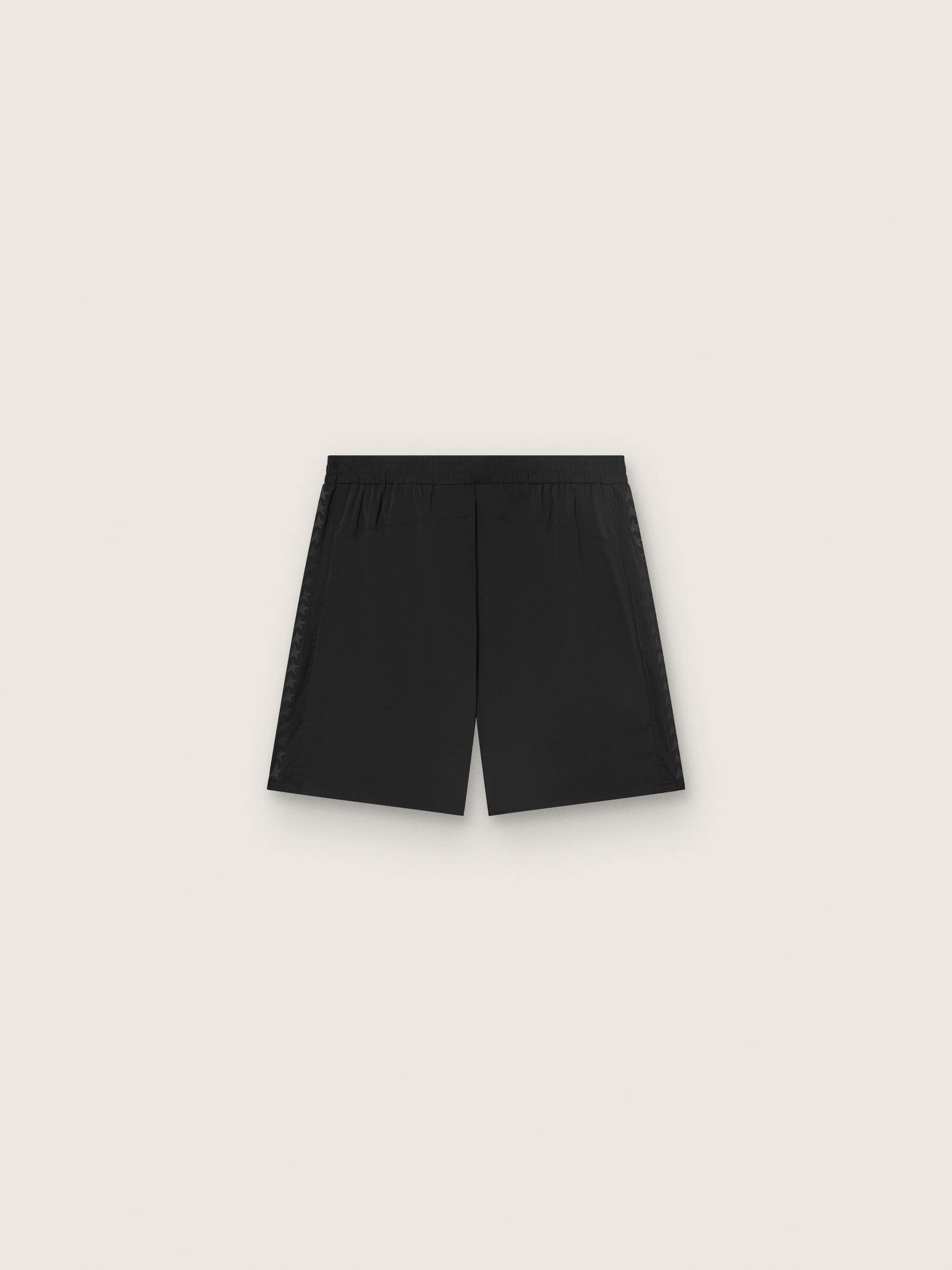Men's black double-layer sports shorts