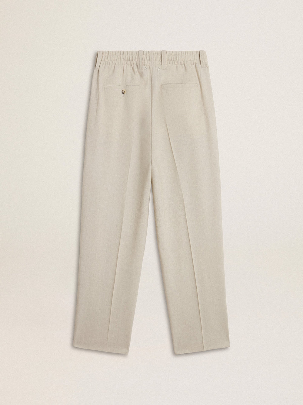 Men's joggers in khaki wool blend