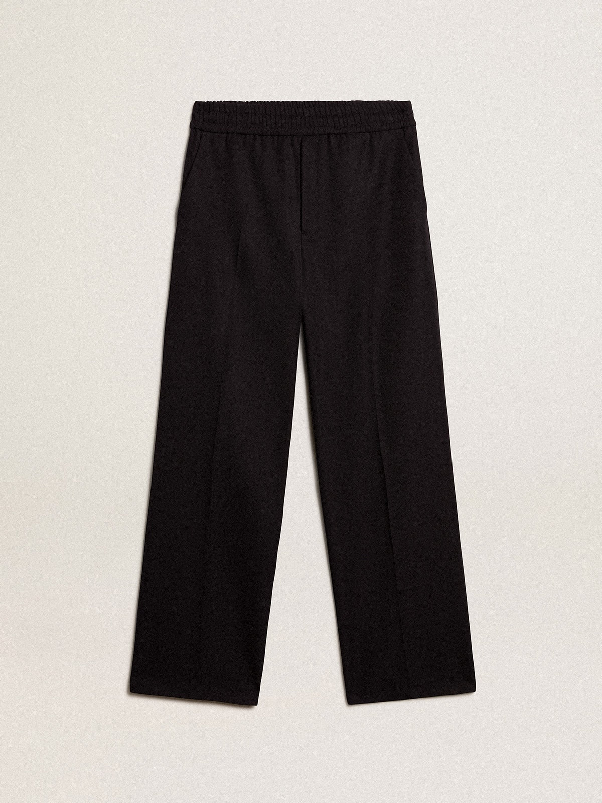 Men’s joggers in dark blue wool