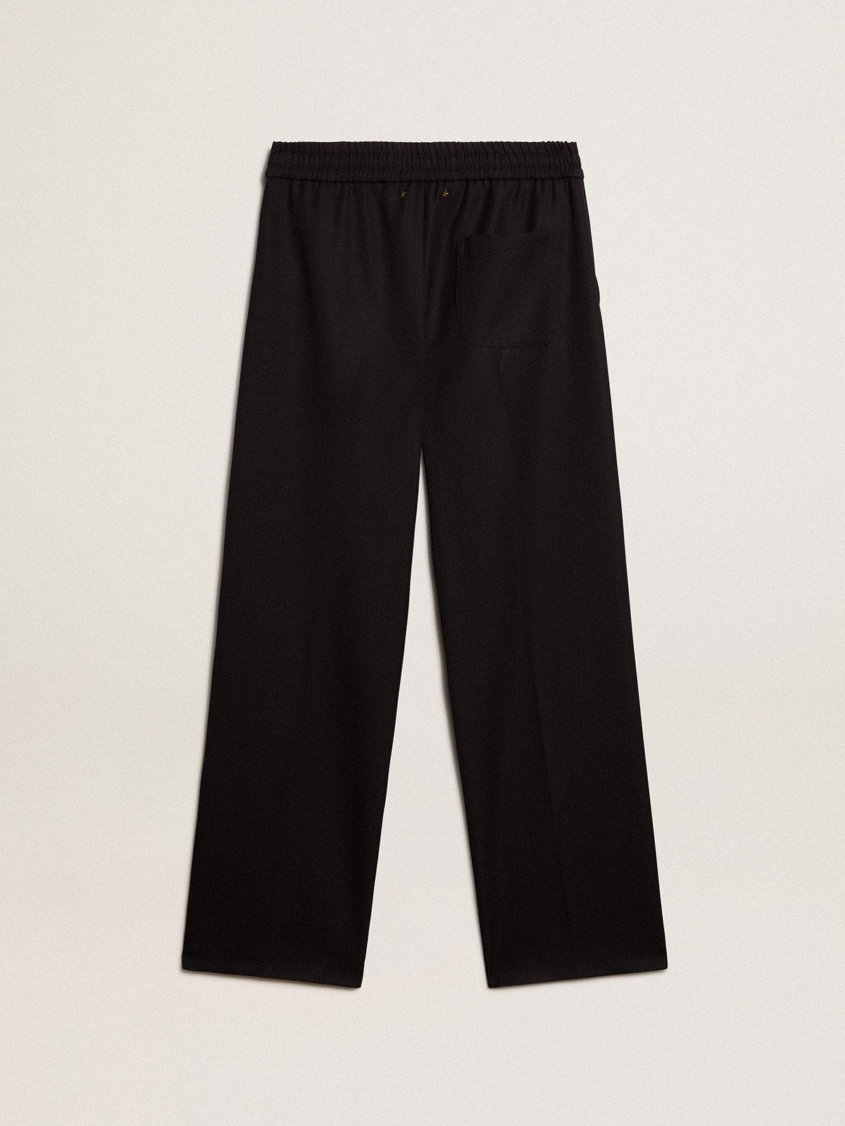 Men’s joggers in dark blue wool