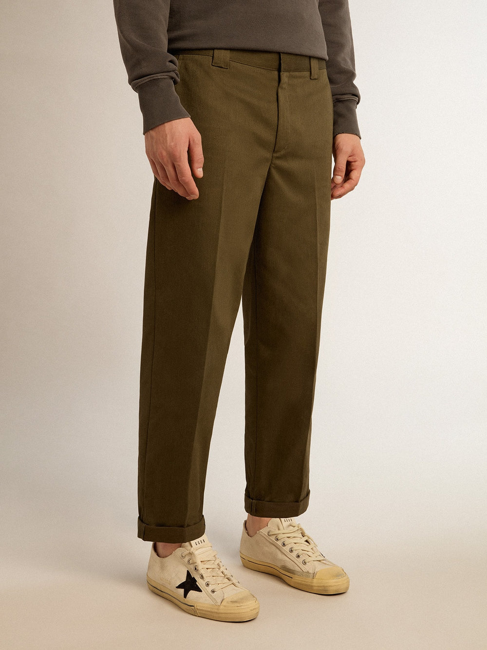 Military-green Golden Collection chinos