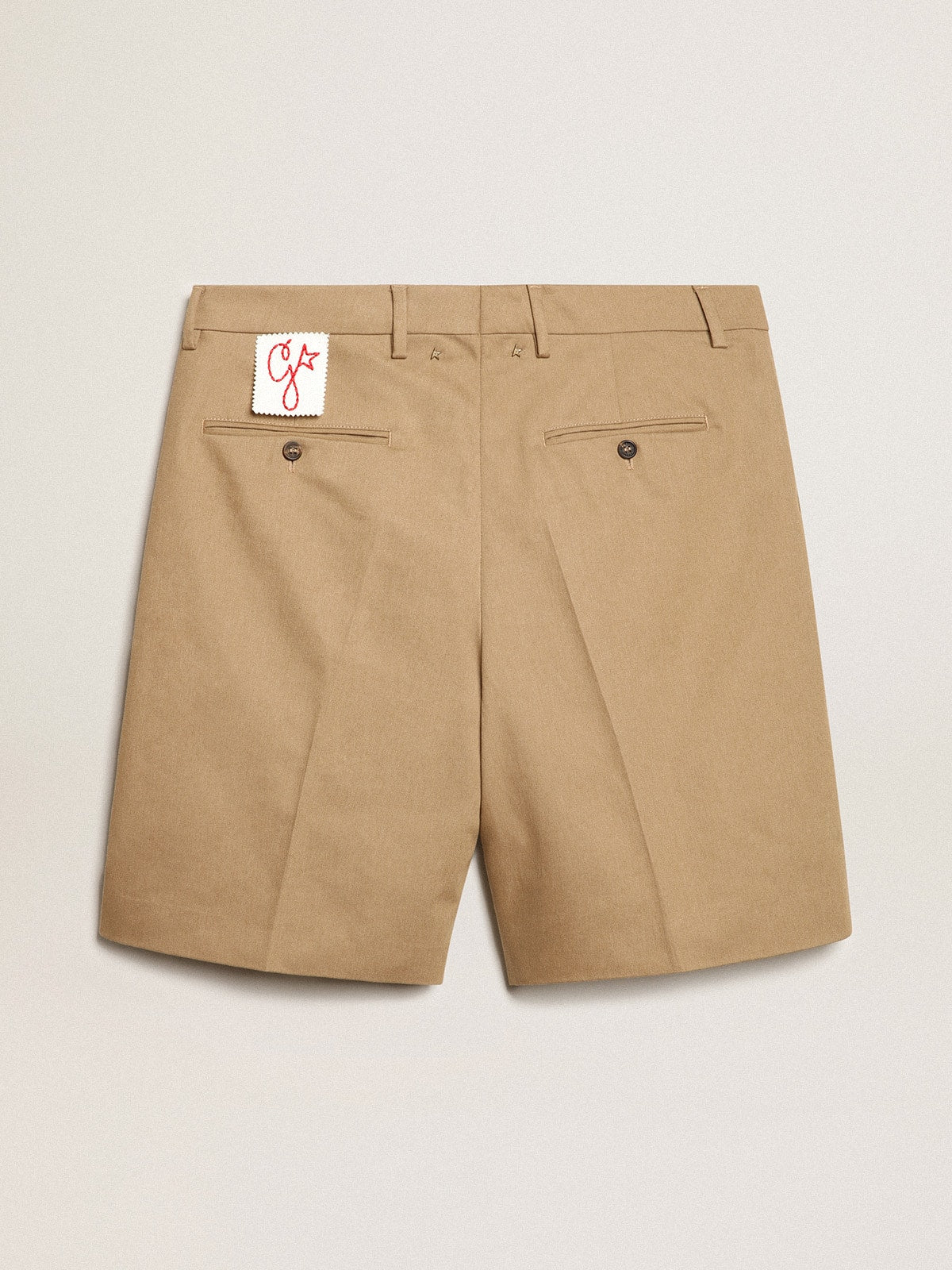 Men's Bermuda shorts in beige cotton