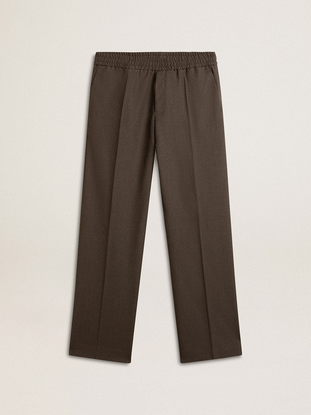 Men's soft pants in anthracite gray wool