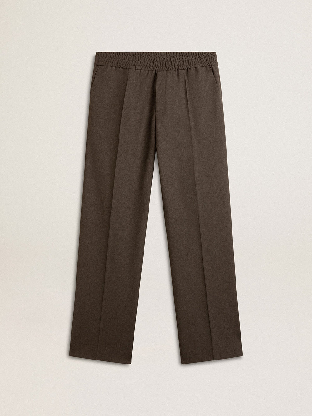 Men's soft pants in anthracite gray wool